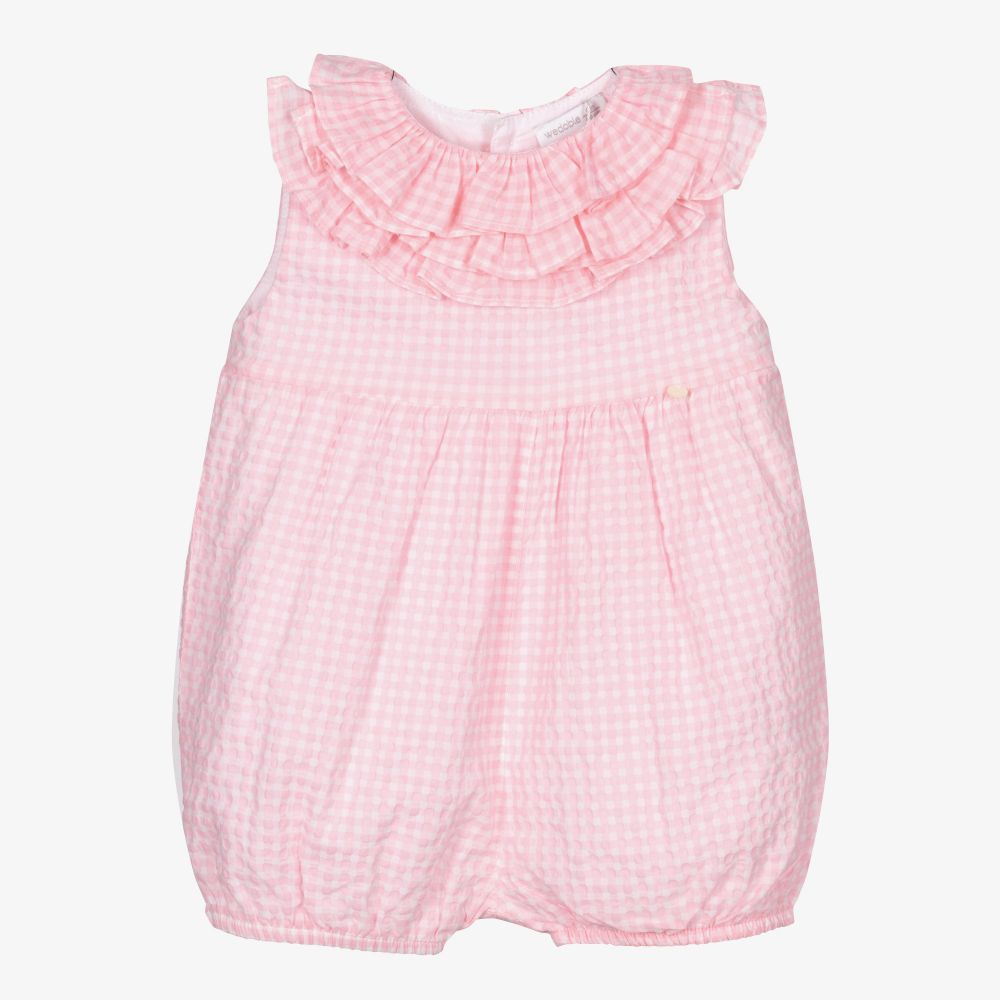 Wedoble - Baby Girls Pink Cotton Shortie | Childrensalon