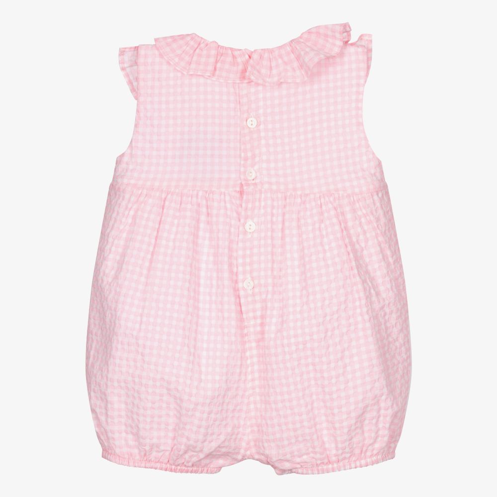 Wedoble-Baby Girls Pink Cotton Shortie | Childrensalon Outlet