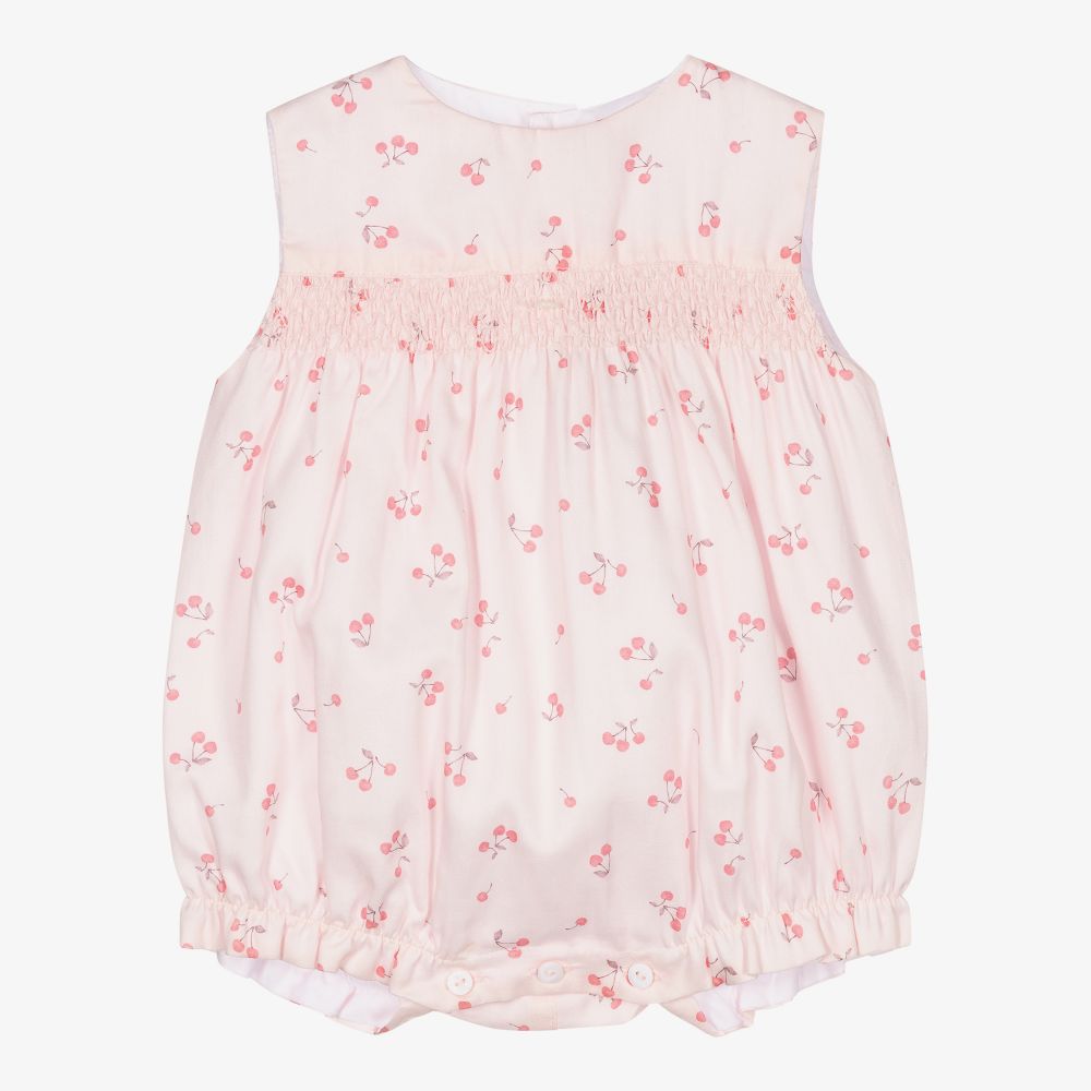 Wedoble-Baby Girls Pink Cotton Shortie | Childrensalon Outlet