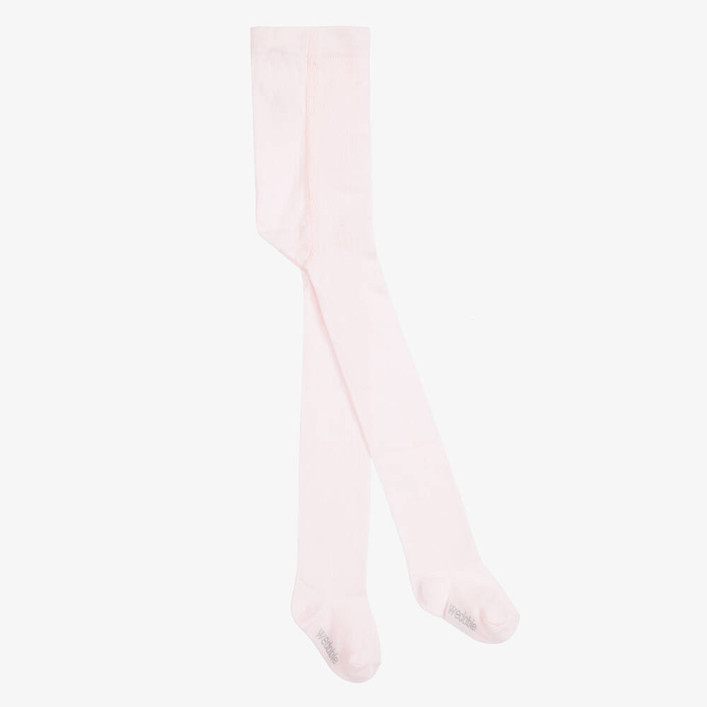 Wedoble - Baby Girls Pink Cotton Tights | Childrensalon