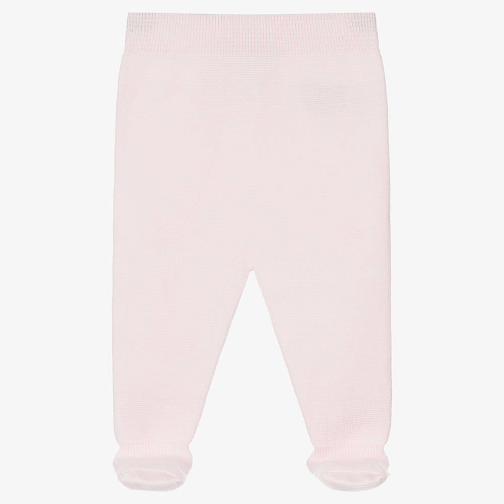 Wedoble - Baby Girls Pink Knit Trousers | Childrensalon