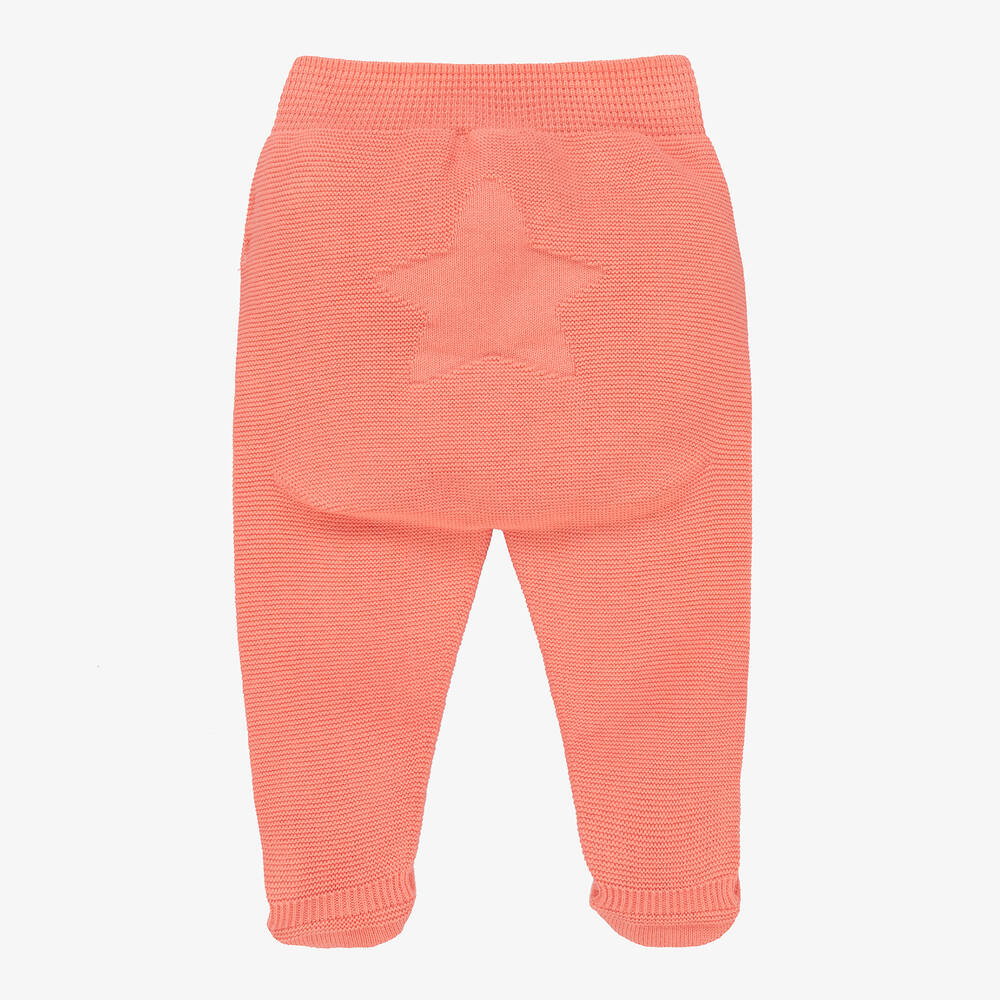 Wedoble-Baby Girls Pink Knit Trousers | Childrensalon Outlet