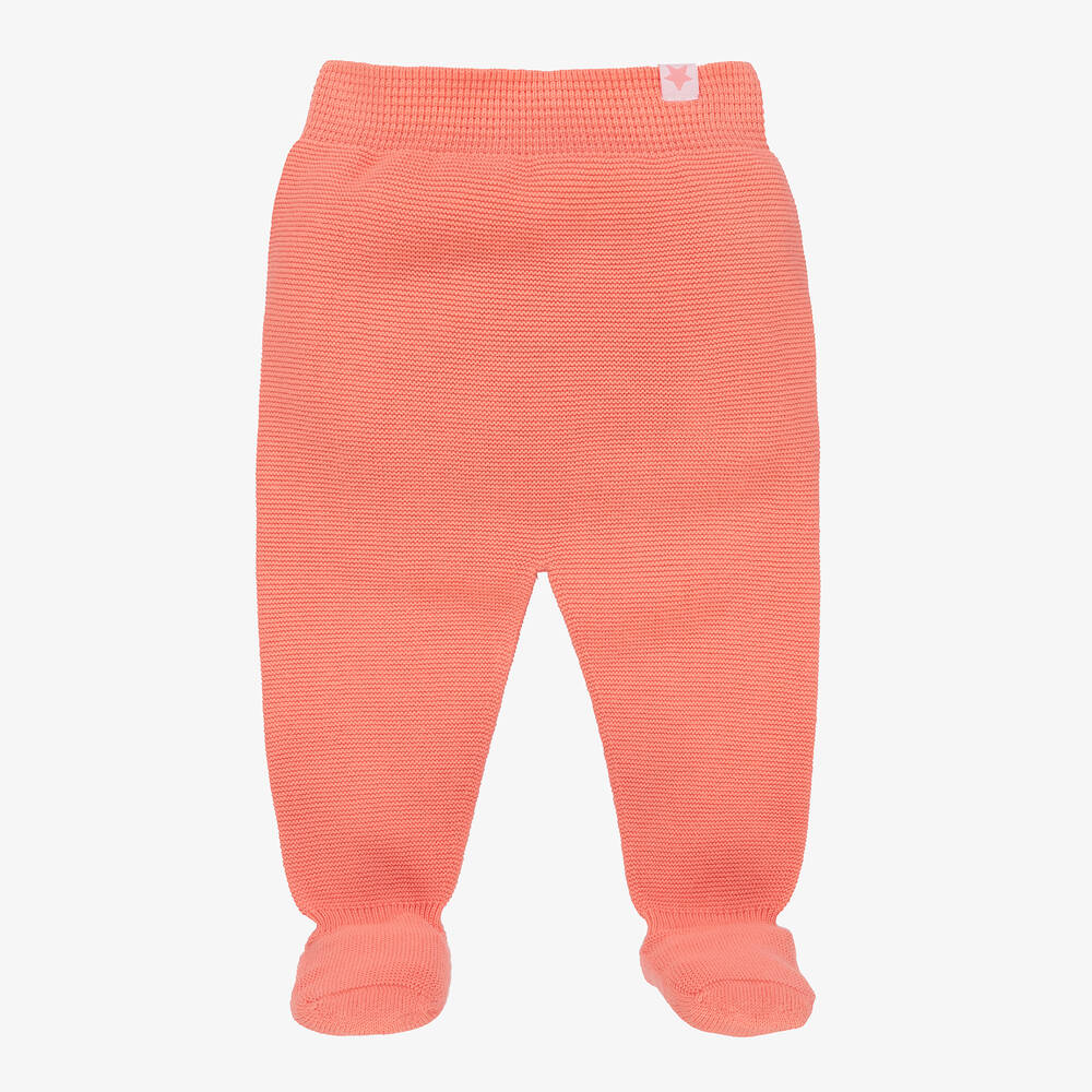 Wedoble - Baby Girls Pink Knit Trousers | Childrensalon