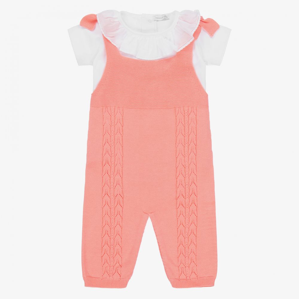 Wedoble-Baby Girls Pink Romper Set | Childrensalon Outlet