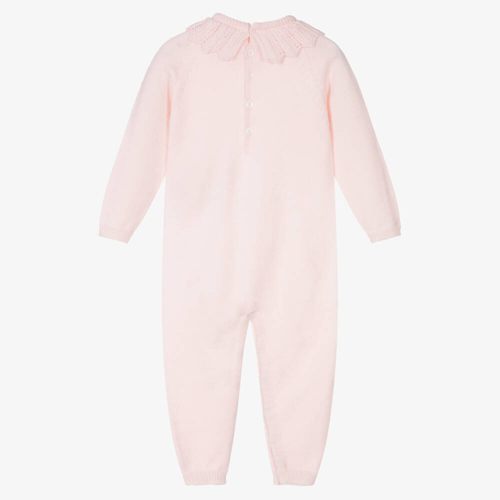 Wedoble-Baby Girls Pink Wool Knit Romper | Childrensalon Outlet
