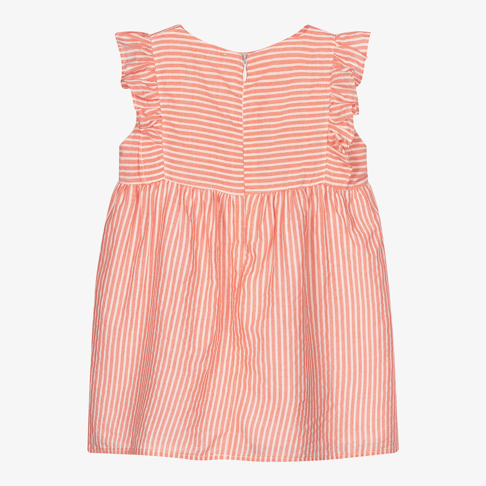 Wedoble-Baby Girls Red Cotton Dress | Childrensalon Outlet