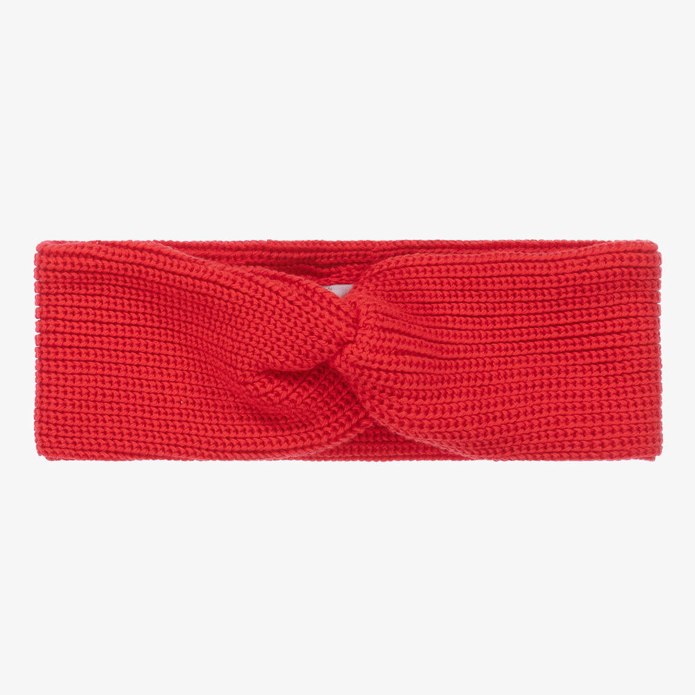 Wedoble - Baby Girls Red Cotton Knit Headband | Childrensalon