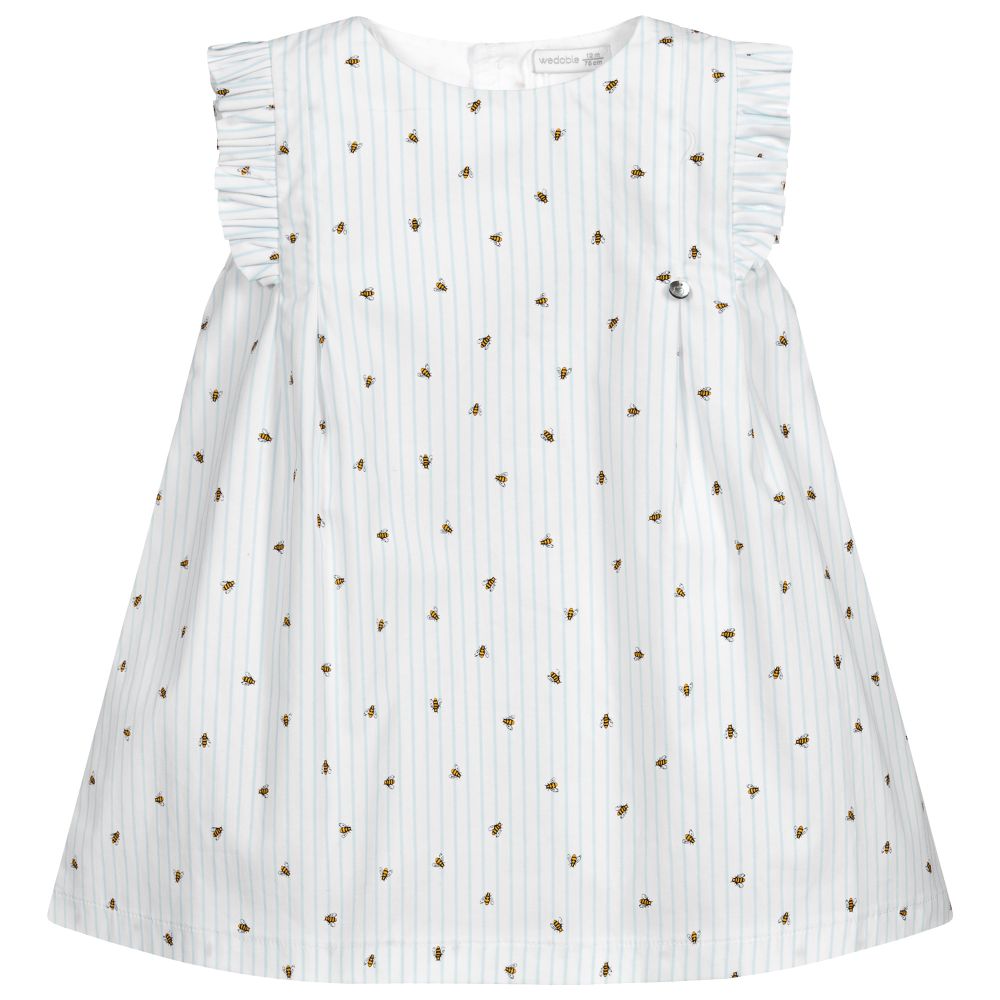 Wedoble - Baby Girls White Cotton Dress | Childrensalon