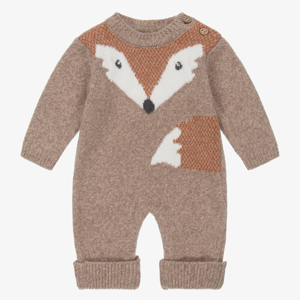 Wedoble - Beige Cashmere Knit Romper | Childrensalon