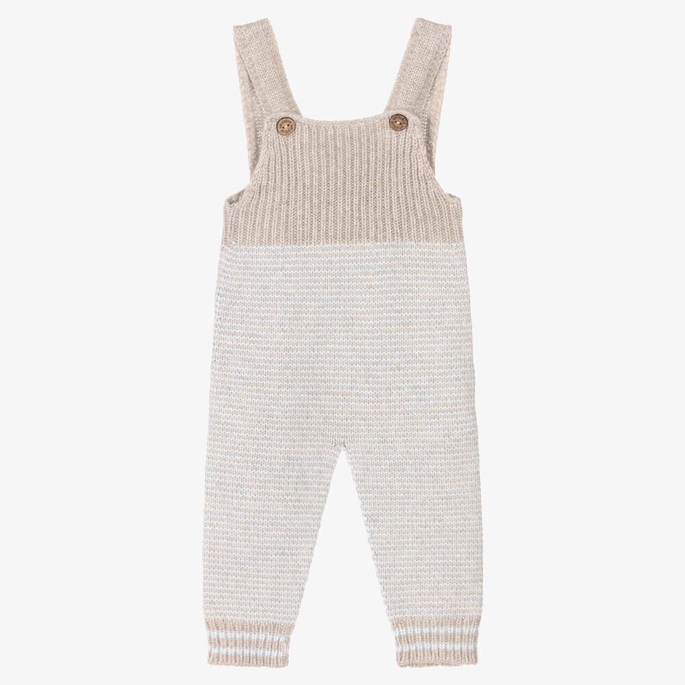 Wedoble - Beige, gestrickte Latzhose | Childrensalon