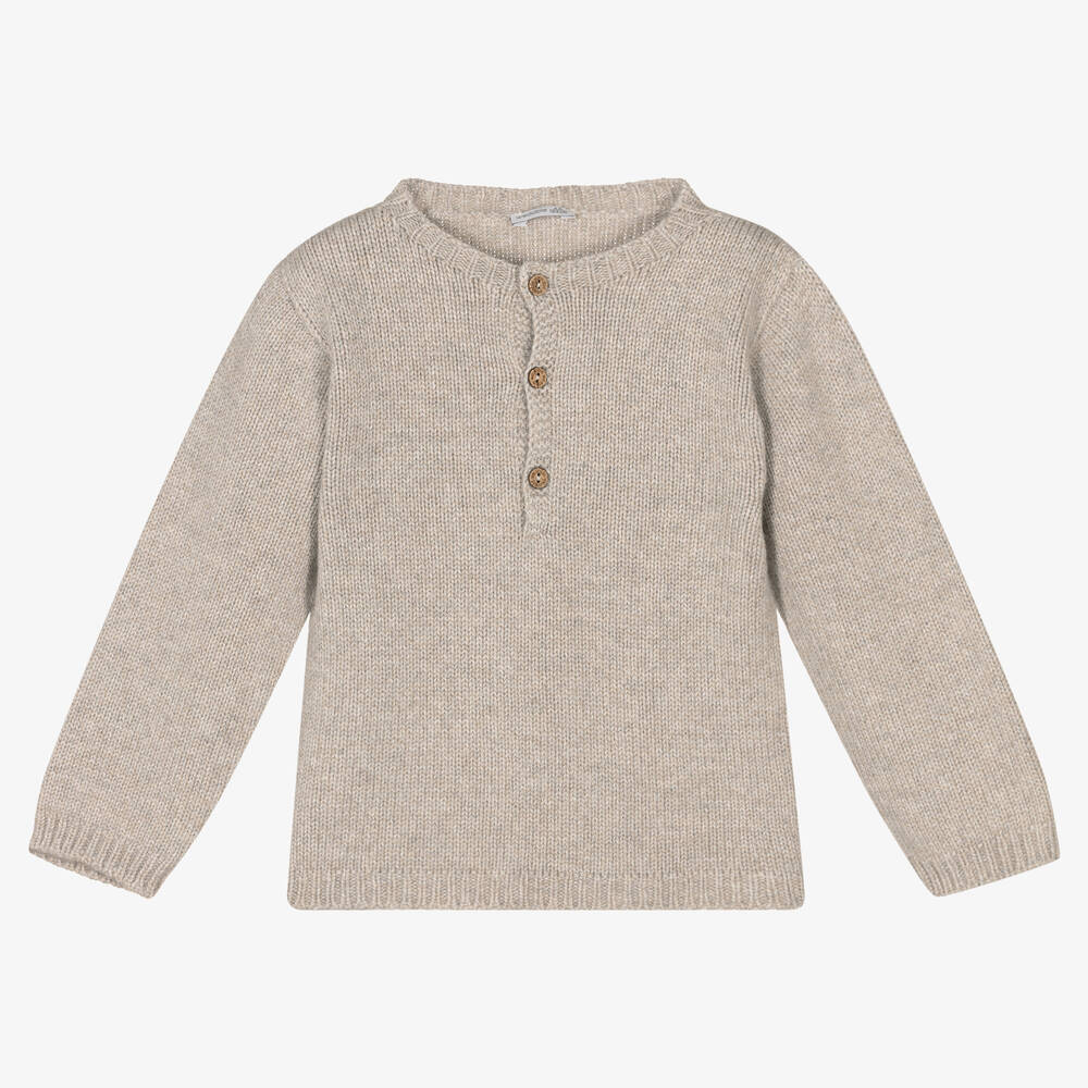 Wedoble - Beige Wool & Cashmere Sweater | Childrensalon