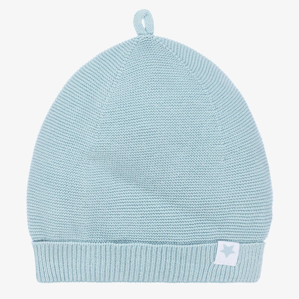 Wedoble - Blue Cotton Knit Baby Hat | Childrensalon