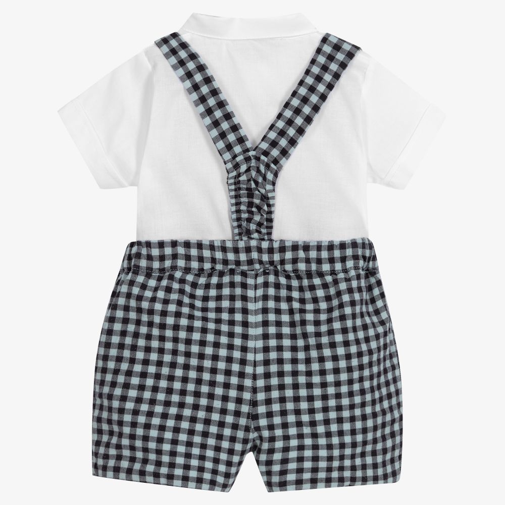 Wedoble-Blue Gingham Shorts Set | Childrensalon Outlet