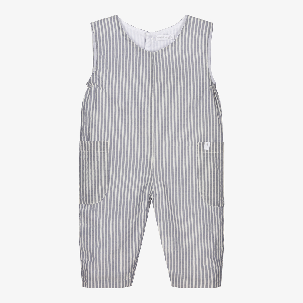 Wedoble-Blue & White Striped Romper | Childrensalon Outlet