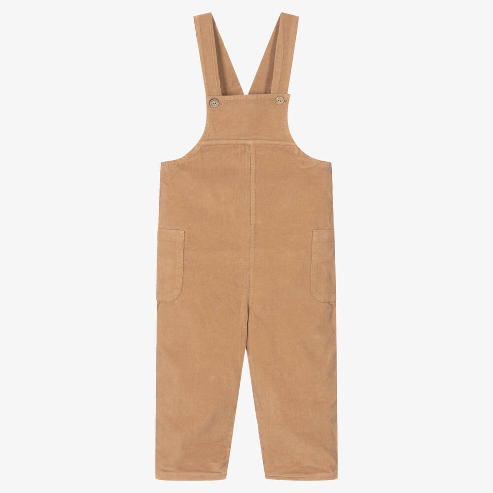 Wedoble - Boys Beige Corduroy Dungarees | Childrensalon