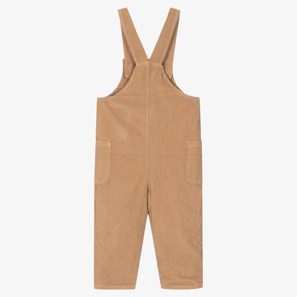 Wedoble-Boys Beige Corduroy Dungarees | Childrensalon Outlet