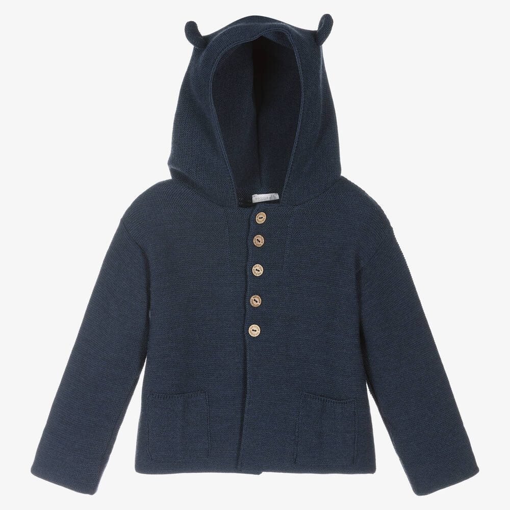 Wedoble - Boys Blue Hooded Cardian | Childrensalon