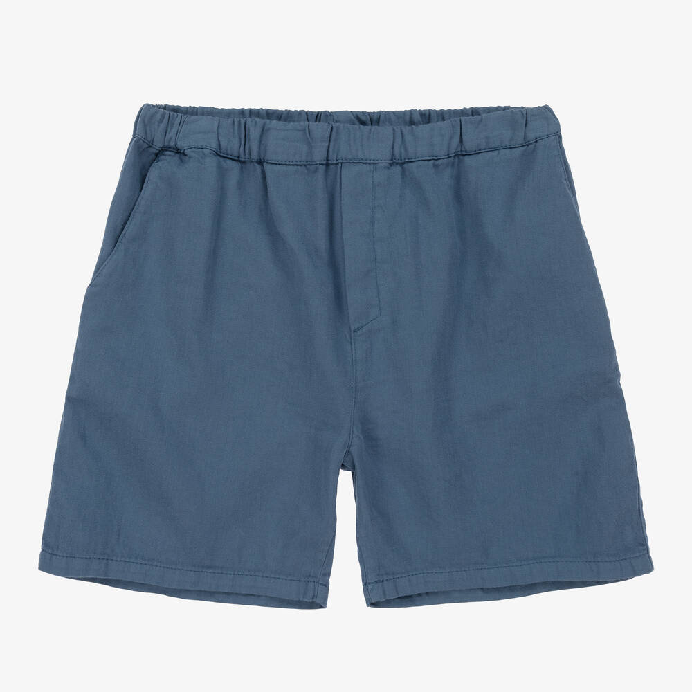 Wedoble - Boys Blue Organic Cotton Shorts | Childrensalon
