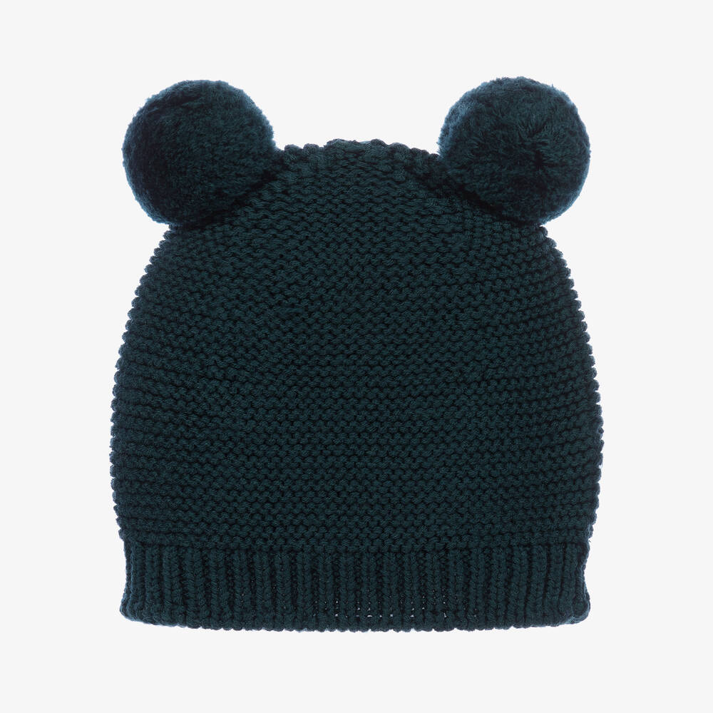 Wedoble - Bonnet vert foncé mérinos | Childrensalon