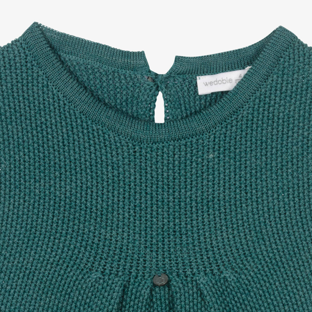 Wedoble-Girls Green Wool Jumpsuit | Childrensalon Outlet