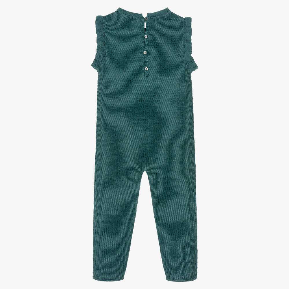Wedoble-Girls Green Wool Jumpsuit | Childrensalon Outlet
