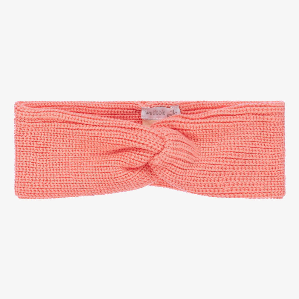 Wedoble - Girls Pink Cotton Knit Headband | Childrensalon