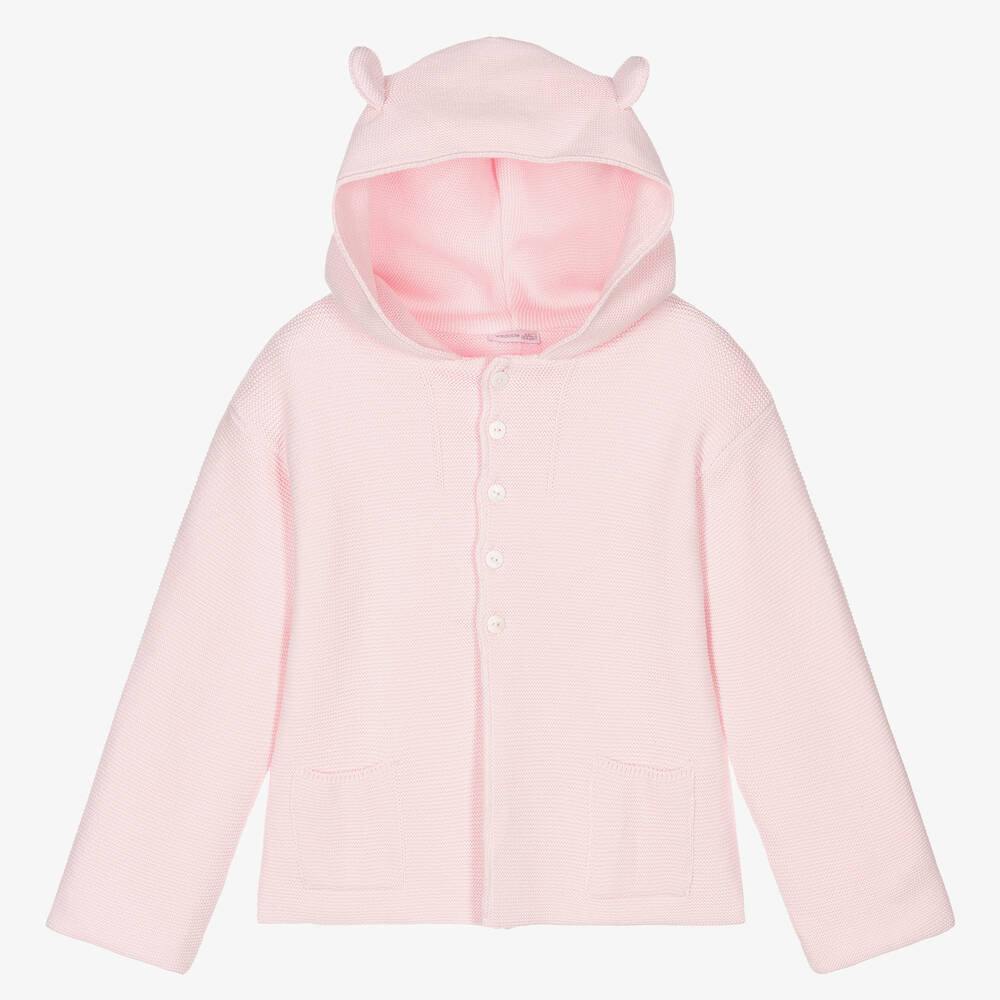 Wedoble - Girls Pink Hooded Cardigan | Childrensalon