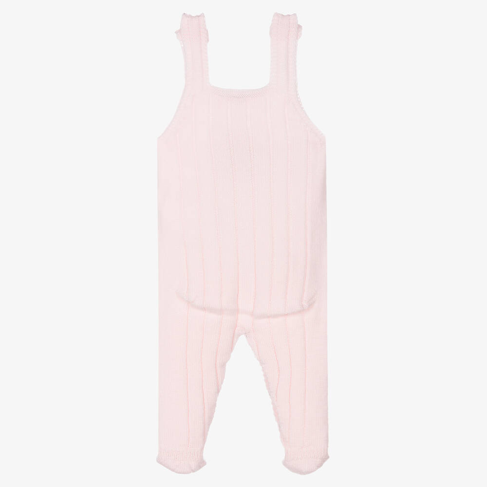 Wedoble-Girls Pink Wool Babygrow | Childrensalon Outlet