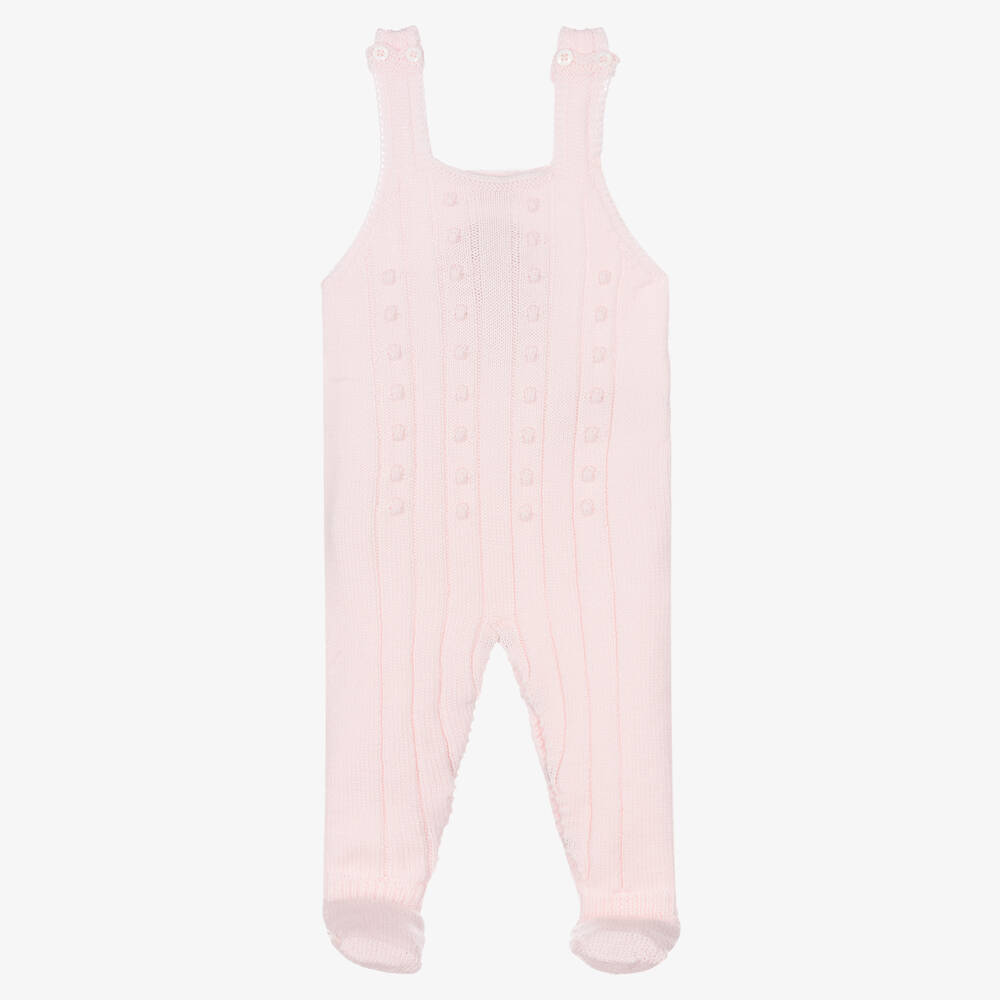 Wedoble - Girls Pink Wool Babygrow | Childrensalon