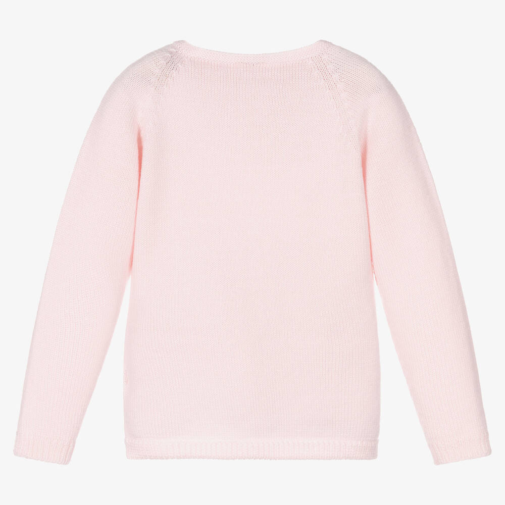Wedoble-Girls Pink Wool Cardigan | Childrensalon Outlet