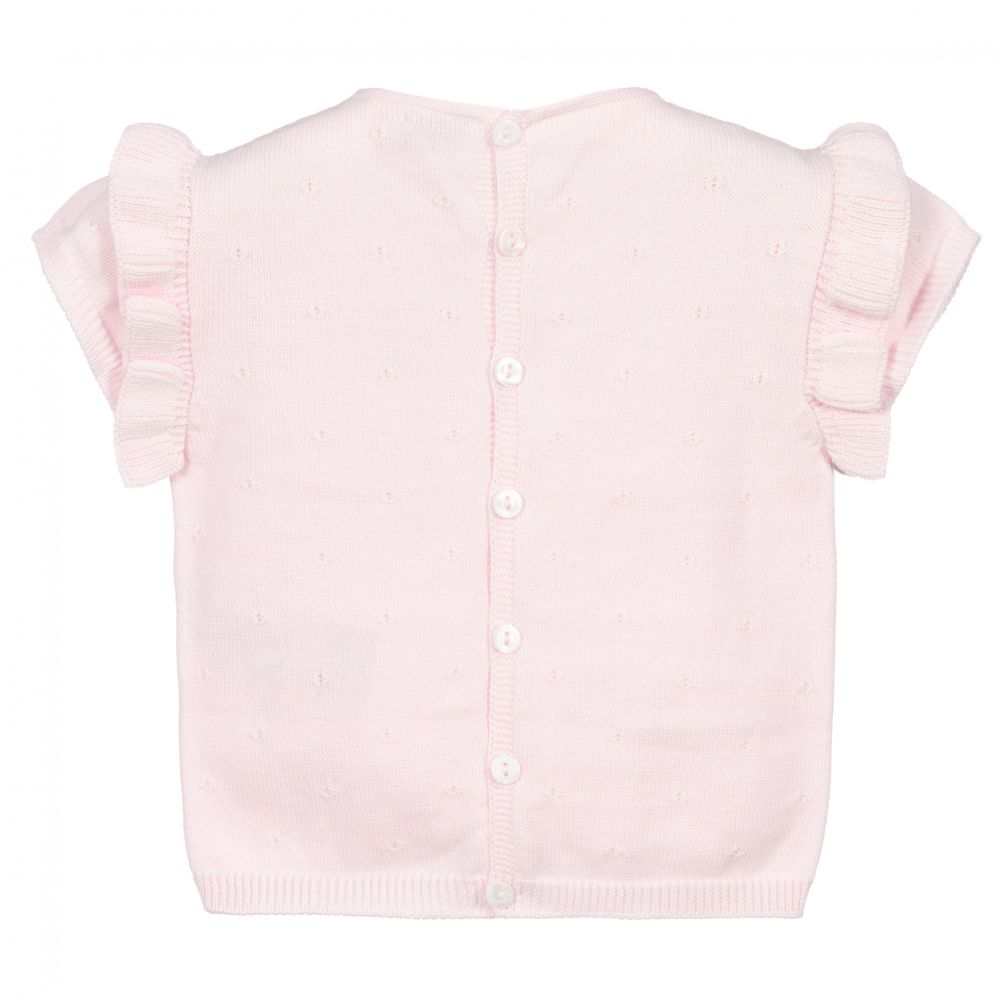 Wedoble-Girls Pink Wool Knit Sweater | Childrensalon Outlet