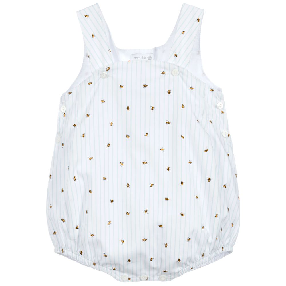 Wedoble - Green & White Baby Shortie | Childrensalon