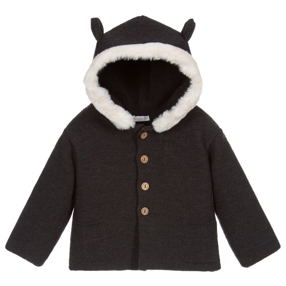 Wedoble-Grey Knitted Pram Coat | Childrensalon Outlet