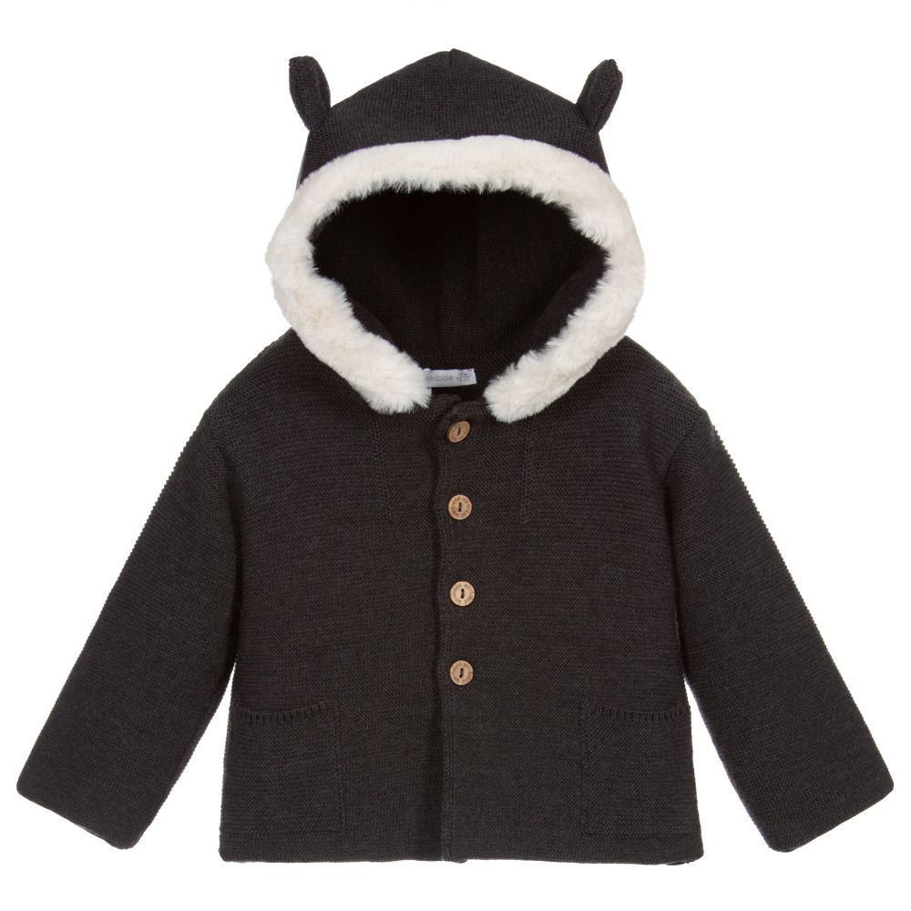 Wedoble - Grey Knitted Pram Coat | Childrensalon