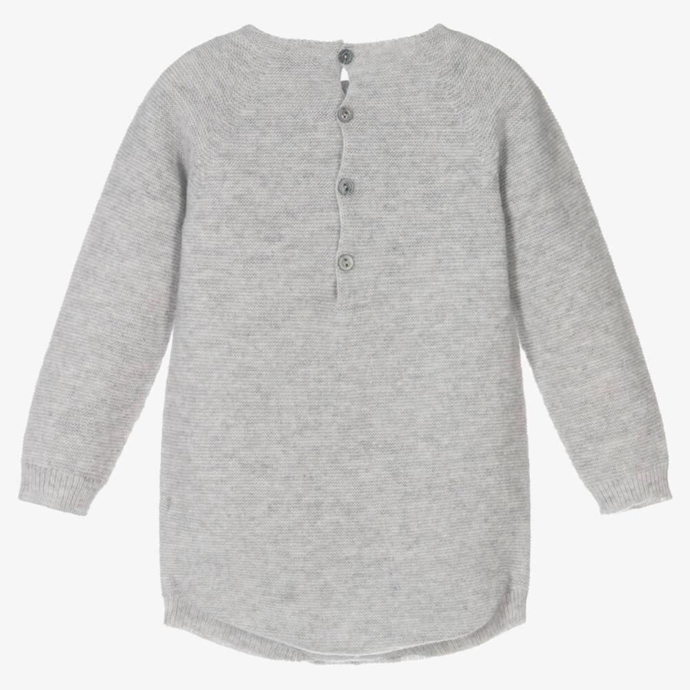 Wedoble-Grey Pure Cashmere Knit Baby Shortie | Childrensalon Outlet
