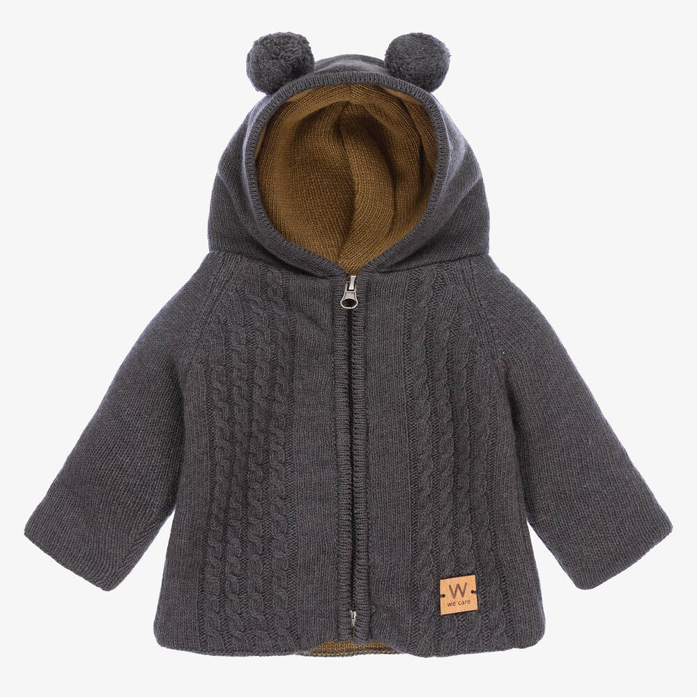 Wedoble - Haut gris zip laine cachemire | Childrensalon