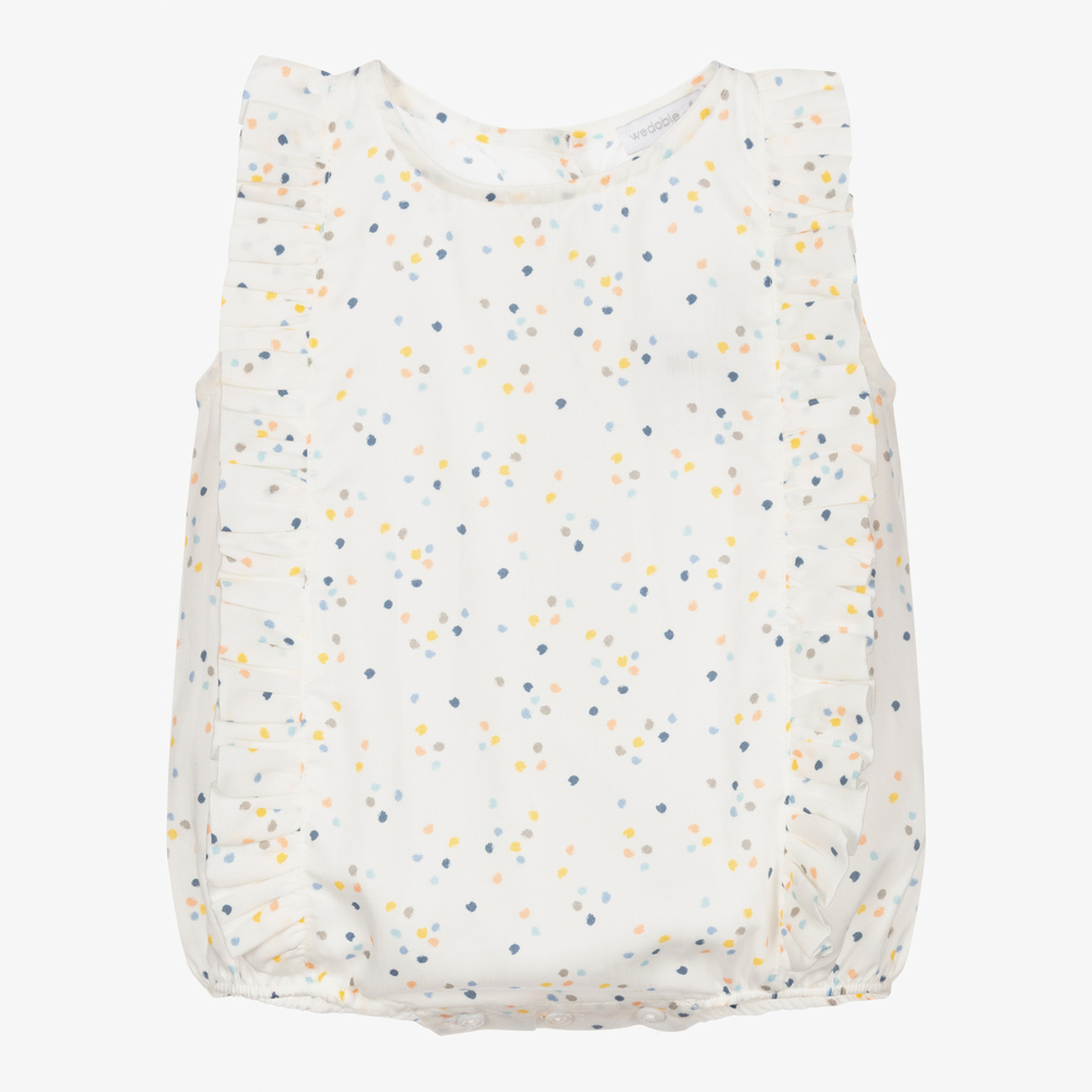 Wedoble - Ivory Cotton Baby Shortie | Childrensalon