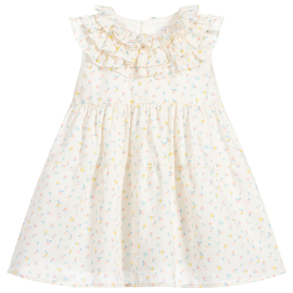 Wedoble - Ivory Floral Cotton Baby Dress | Childrensalon