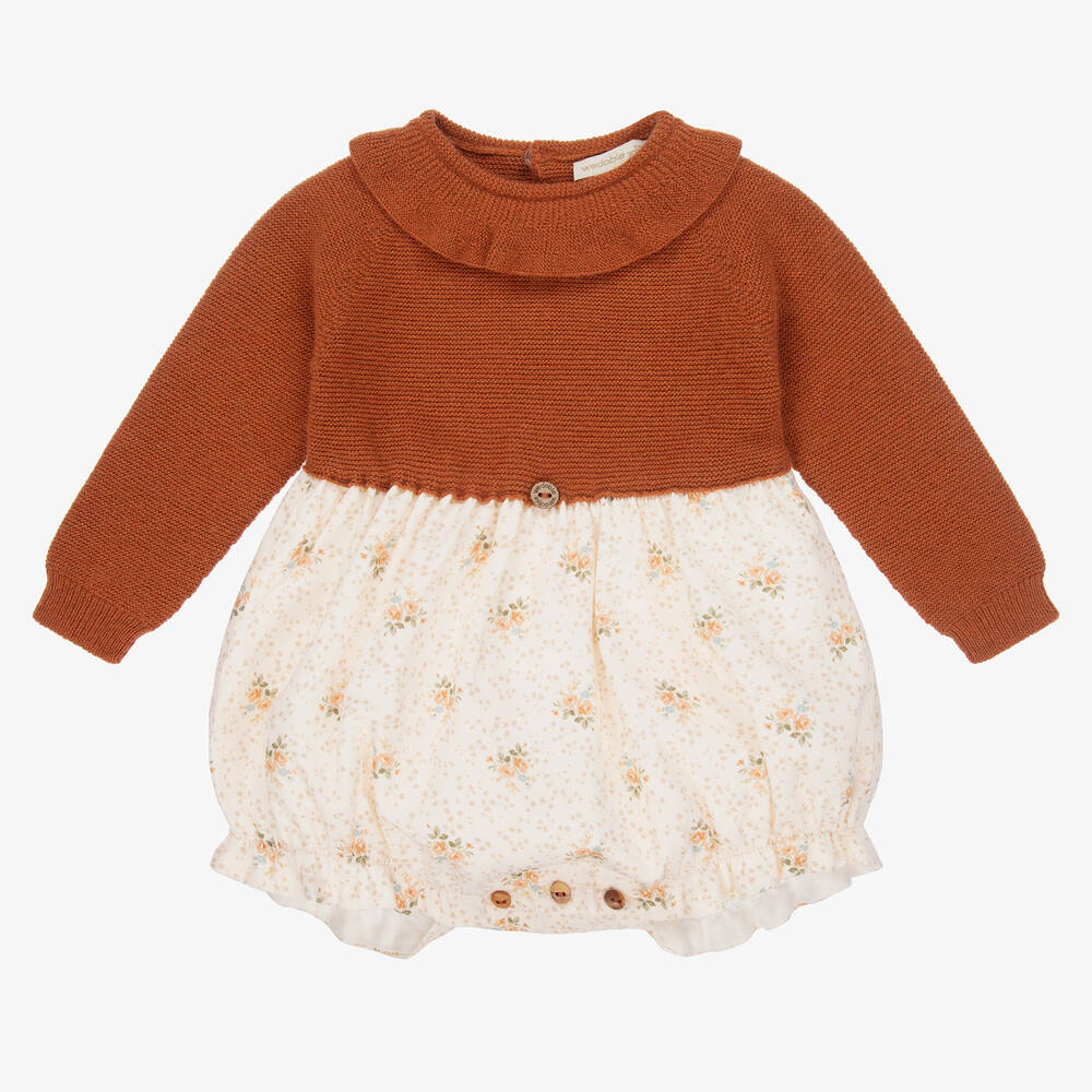 Wedoble - Orange & Ivory Wool Shortie | Childrensalon