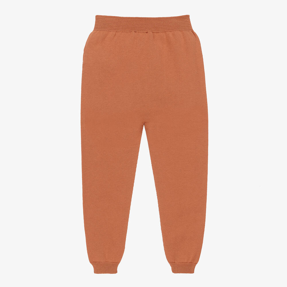 Wedoble-Orange Organic Cotton Knit Trousers | Childrensalon Outlet