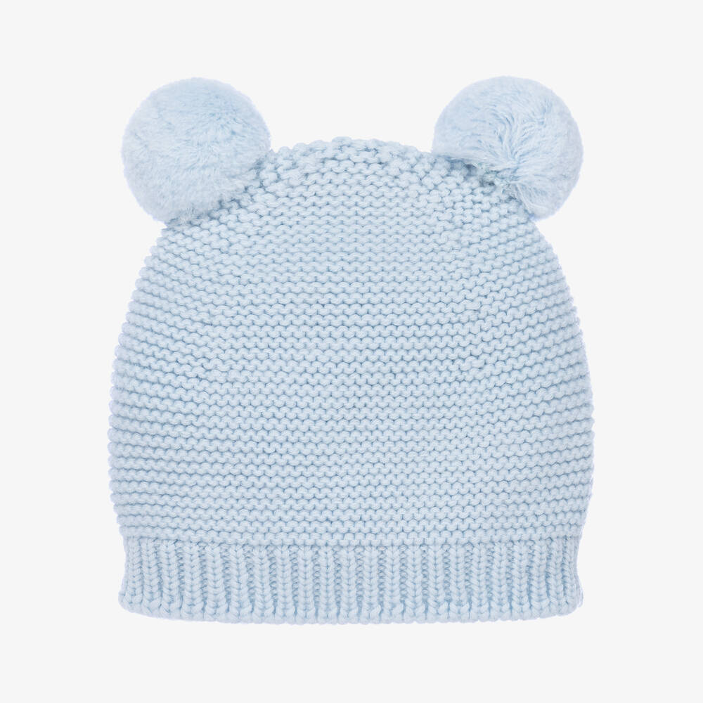 Wedoble - قبعة صوف مارينو محبوك لون أزرق فاتح للأطفال | Childrensalon