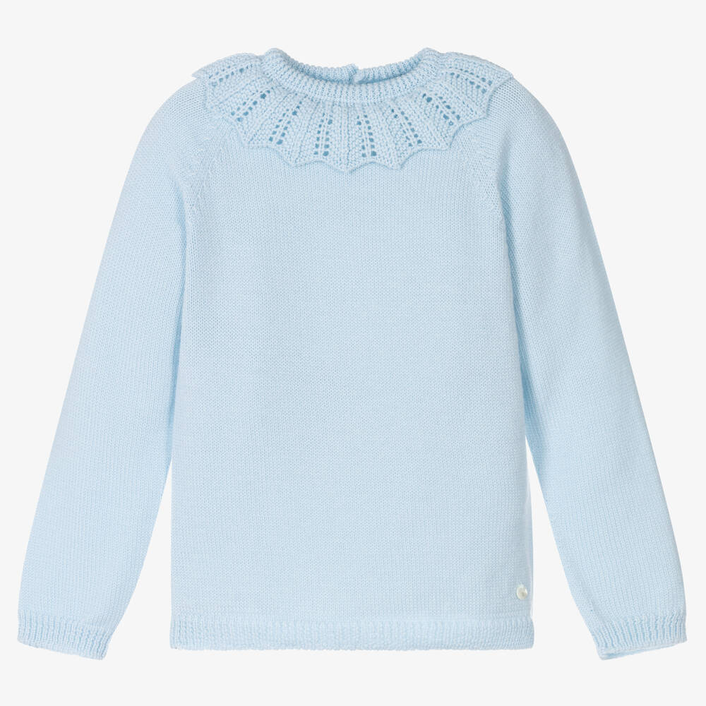 Wedoble - Pale Blue Wool Knit Jumper | Childrensalon