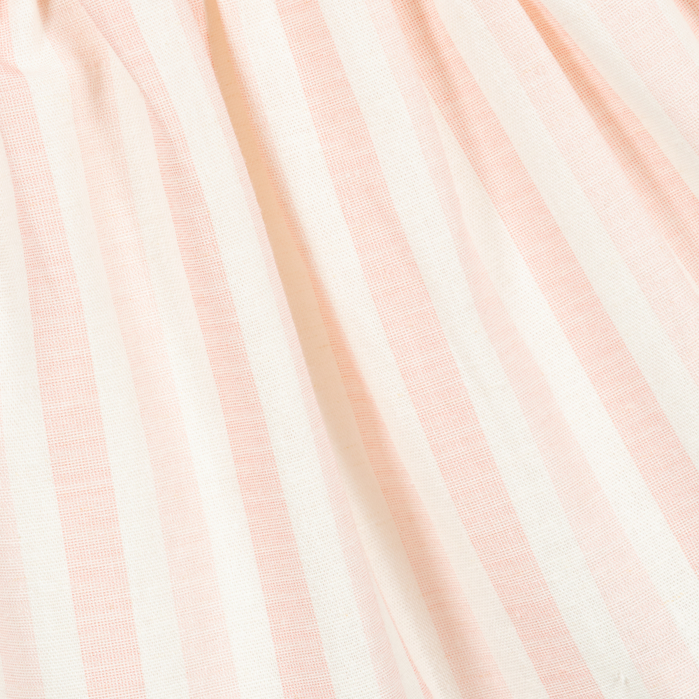 Wedoble-Pink & Ivory Cotton Dress  | Childrensalon Outlet