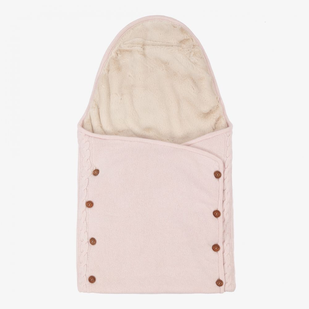 Wedoble-Pink Knit Baby Nest (87cm) | Childrensalon Outlet
