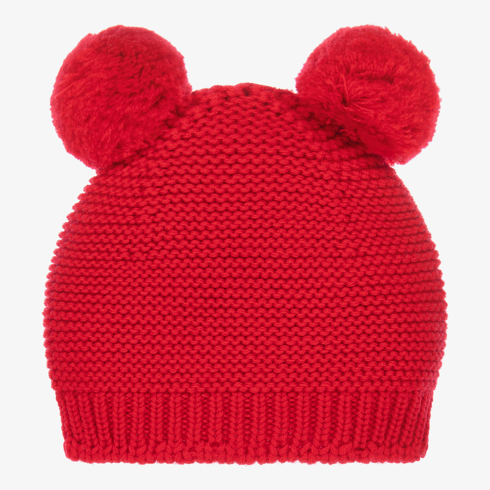 Wedoble - Bonnet rouge en maille de laine | Childrensalon