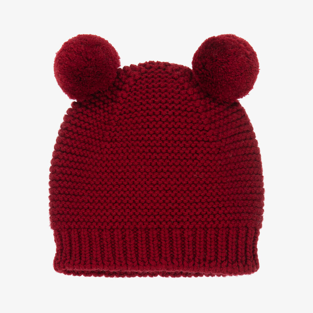 Wedoble - قبعة صوف محبوك لون أحمر للأطفال | Childrensalon