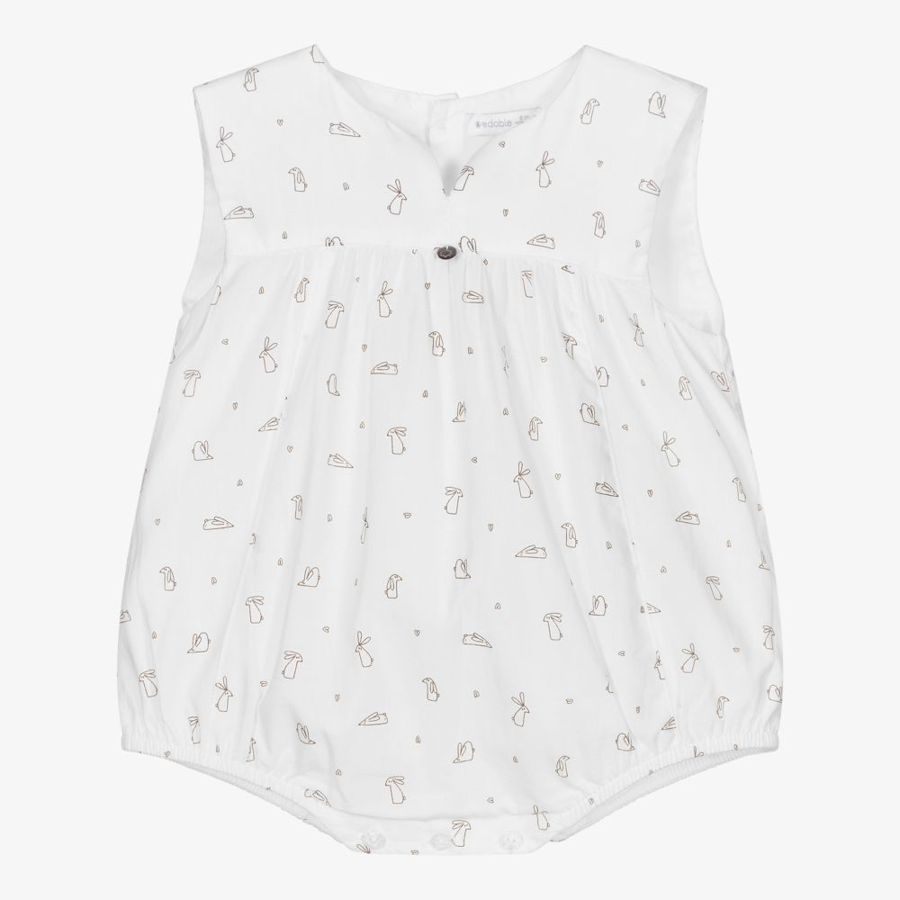 Wedoble - White Cotton Baby Shortie | Childrensalon