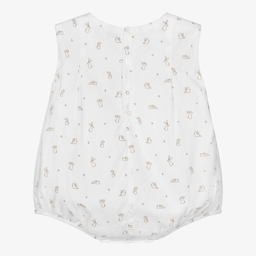 Wedoble-White Cotton Baby Shortie | Childrensalon Outlet