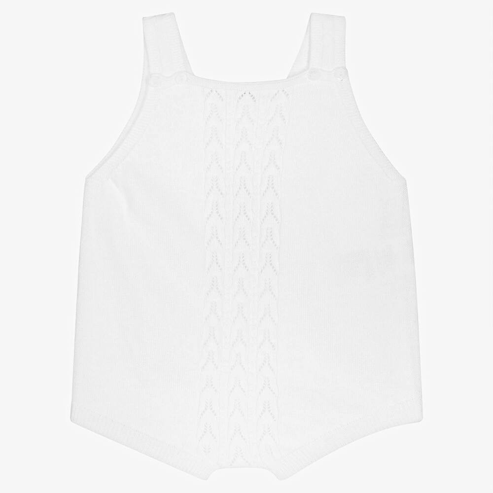 Wedoble White Cotton Knit Baby Shortie Childrensalon Outlet