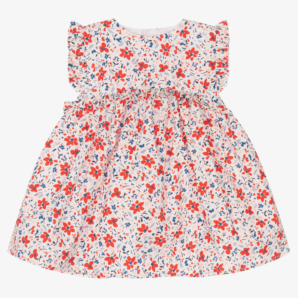 Wedoble - White & Red Cotton Dress | Childrensalon